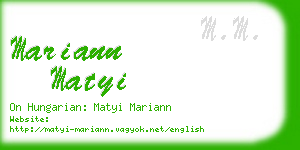 mariann matyi business card